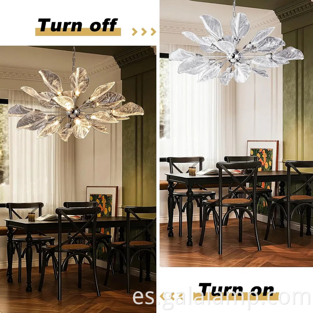 Elegante lámpara colgante de estilo rama para mesa de comedor